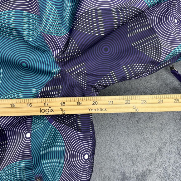 Burton DRYRIDE Jacket Womens 11 Purple Teal The White Collection Hooded Ski Snow - Picture 10 of 13
